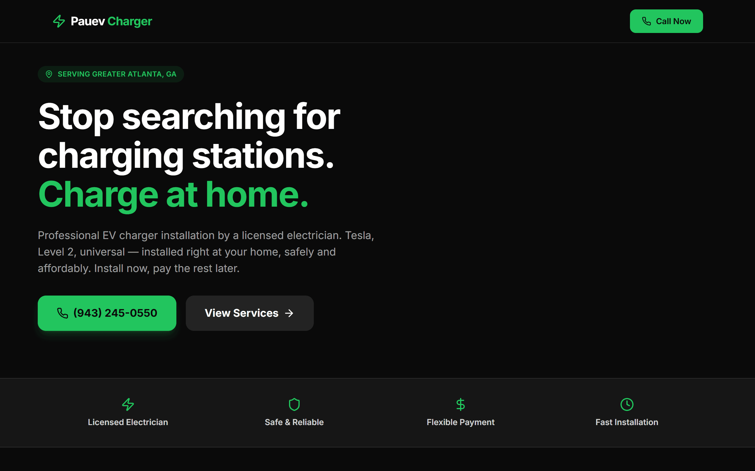Pauev Charger website screenshot